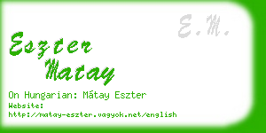 eszter matay business card