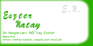 eszter matay business card